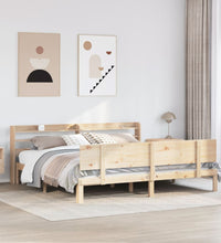 Bettgestell mit Kopfteil ohne Matratze 200x200 cm