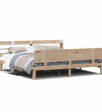 Bettgestell mit Kopfteil ohne Matratze 200x200 cm