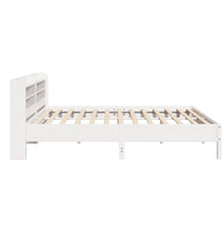 Massivholzbett ohne Matratze Weiß 200x200 cm Kiefernholz