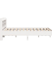 Massivholzbett ohne Matratze Weiß 160x200 Kiefernholz