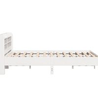 Massivholzbett ohne Matratze Weiß 150x200 cm Kiefernholz