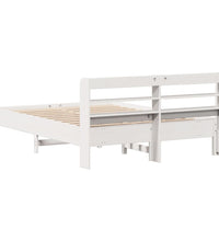 Massivholzbett ohne Matratze Weiß 150x200 cm Kiefernholz