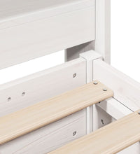 Massivholzbett ohne Matratze Weiß 150x200 cm Kiefernholz