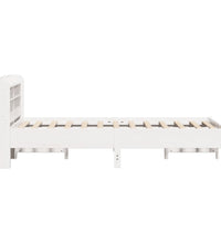 Massivholzbett ohne Matratze Weiß 100x200 cm Kiefernholz