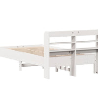 Massivholzbett ohne Matratze Weiß 100x200 cm Kiefernholz