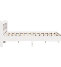 Massivholzbett ohne Matratze Weiß 140x190 cm Kiefernholz