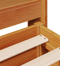 Massivholzbett ohne Matratze Wachsbraun 90x190 cm Kiefernholz