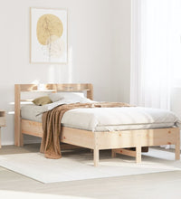 Massivholzbett ohne Matratze 75x190 cm Kiefernholz