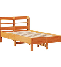 Massivholzbett ohne Matratze Wachsbraun 75x190 cm Kiefernholz