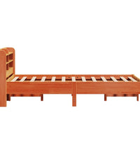 Massivholzbett ohne Matratze Wachsbraun 75x190 cm Kiefernholz