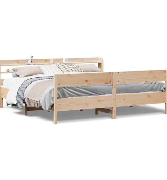 Massivholzbett ohne Matratze 200x200 cm Kiefer