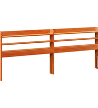 Massivholzbett ohne Matratze Wachsbraun 200x200 Kiefernholz