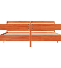 Massivholzbett ohne Matratze Wachsbraun 180x200 Kiefernholz