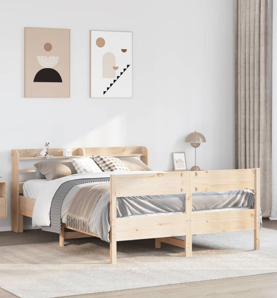 Massivholzbett ohne Matratze 150x200 cm Kiefernholz