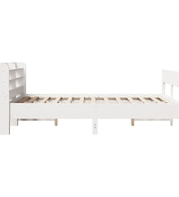 Massivholzbett ohne Matratze Weiß 140x200 cm Kiefernholz