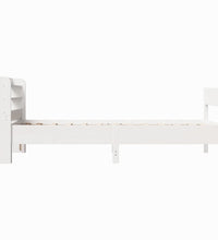 Massivholzbett ohne Matratze Weiß 100x200 cm Kiefernholz