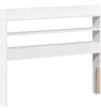 Massivholzbett ohne Matratze Weiß 100x200 cm Kiefernholz