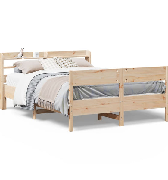 Massivholzbett ohne Matratze 140x190 cm Kiefernholz