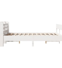 Massivholzbett ohne Matratze Weiß 140x190 cm Kiefernholz