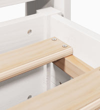 Massivholzbett ohne Matratze Weiß 140x190 cm Kiefernholz