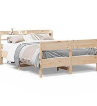 Massivholzbett ohne Matratze 135x190 cm Kiefernholz