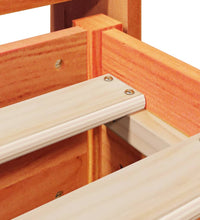 Massivholzbett ohne Matratze Wachsbraun 120x190 cm Kiefernholz