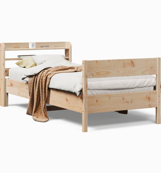 Massivholzbett ohne Matratze 75x190 cm Kiefernholz