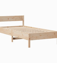 Massivholzbett ohne Matratze 75x190 cm Kiefernholz