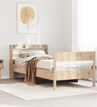 Massivholzbett ohne Matratze 75x190 cm Kiefernholz