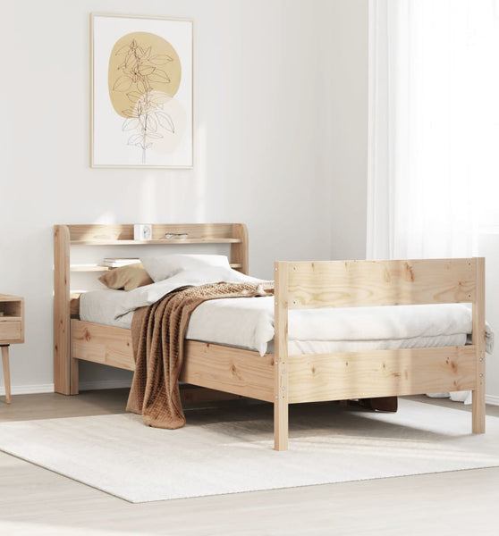 Massivholzbett ohne Matratze 75x190 cm Kiefernholz