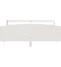 Massivholzbett ohne Matratze Weiß 200x200 cm Kiefernholz