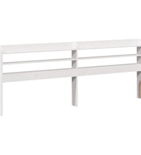 Massivholzbett ohne Matratze Weiß 200x200 cm Kiefernholz