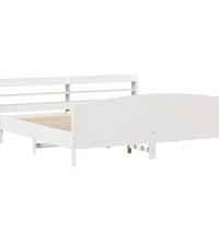 Massivholzbett ohne Matratze Weiß 180x200 cm Kiefernholz
