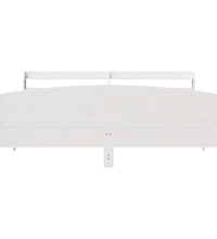 Massivholzbett ohne Matratze Weiß 180x200 cm Kiefernholz