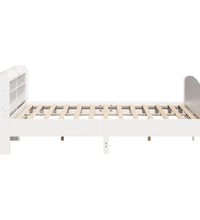 Massivholzbett ohne Matratze Weiß 180x200 cm Kiefernholz