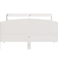 Massivholzbett ohne Matratze Weiß 160x200 Kiefernholz