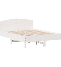 Massivholzbett ohne Matratze Weiß 160x200 Kiefernholz