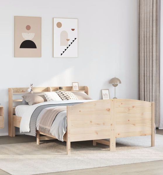 Massivholzbett ohne Matratze 150x200 cm Kiefernholz