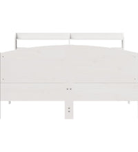 Massivholzbett ohne Matratze Weiß 150x200 cm Kiefernholz