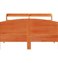 Massivholzbett ohne Matratze Wachsbraun 120x200 cm Kiefernholz