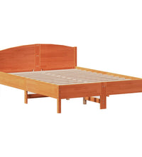 Massivholzbett ohne Matratze Wachsbraun 120x200 cm Kiefernholz