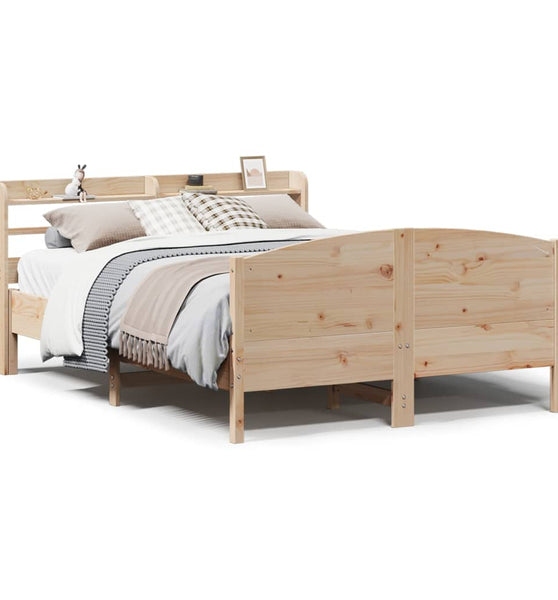 Massivholzbett ohne Matratze 140x190 cm Kiefernholz