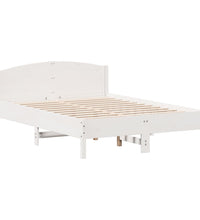 Massivholzbett ohne Matratze Weiß 140x190 cm Kiefernholz