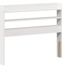 Massivholzbett ohne Matratze Weiß 100x200 cm Kiefernholz