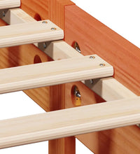 Massivholzbett ohne Matratze Wachsbraun 90x190 cm Kiefernholz