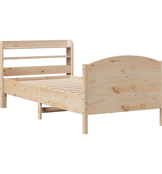 Massivholzbett ohne Matratze 75x190 cm Kiefernholz