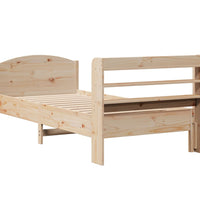Massivholzbett ohne Matratze 75x190 cm Kiefernholz
