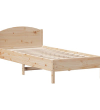 Massivholzbett ohne Matratze 75x190 cm Kiefernholz