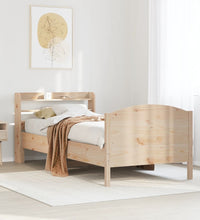 Massivholzbett ohne Matratze 75x190 cm Kiefernholz