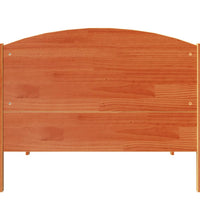 Massivholzbett ohne Matratze Wachsbraun 75x190 cm Kiefernholz